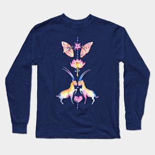 Saola with Lotus and hearts Long Sleeve T-Shirt